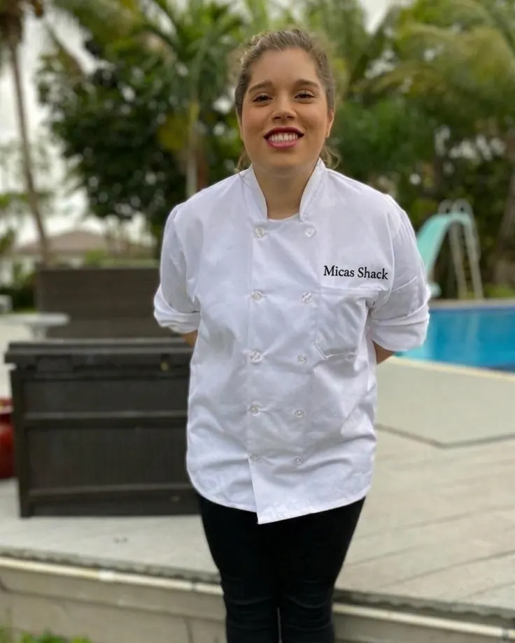 Mica in her chef whites